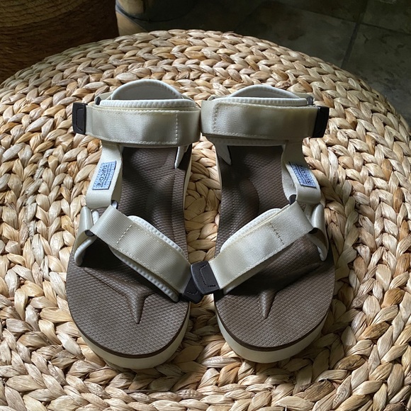 SUICOKE DEPA-2PO Sandals - White & Brown - W8 (EU 38) - Picture 2 of 4